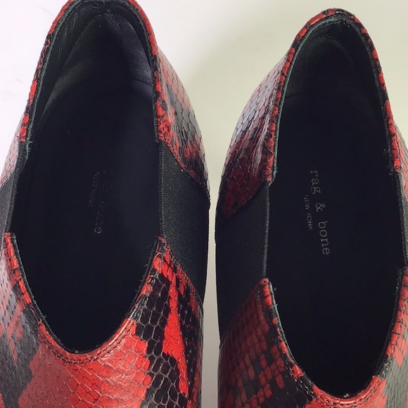 Rag & Bone Beha Snake Embossed Red - Picture 14 of 15